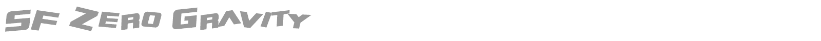 SF Zero Gravity font preview
